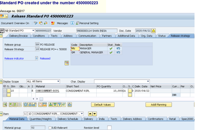 Vendor Consignment Process in SAP MM