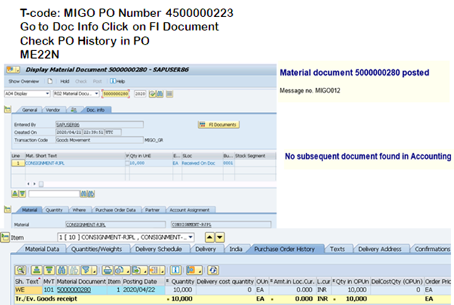 Vendor Consignment Process in SAP MM