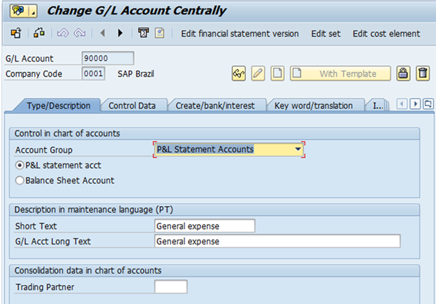 Balance Sheet and P&L Statement Accounts in SAP FICO