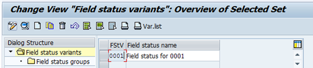 Field Status Variant in SAP FICO