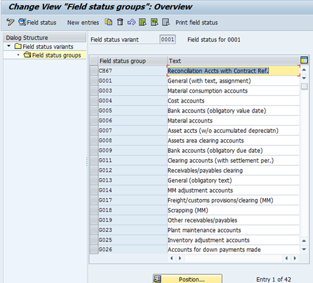 Field Status Variant In Sap Fico